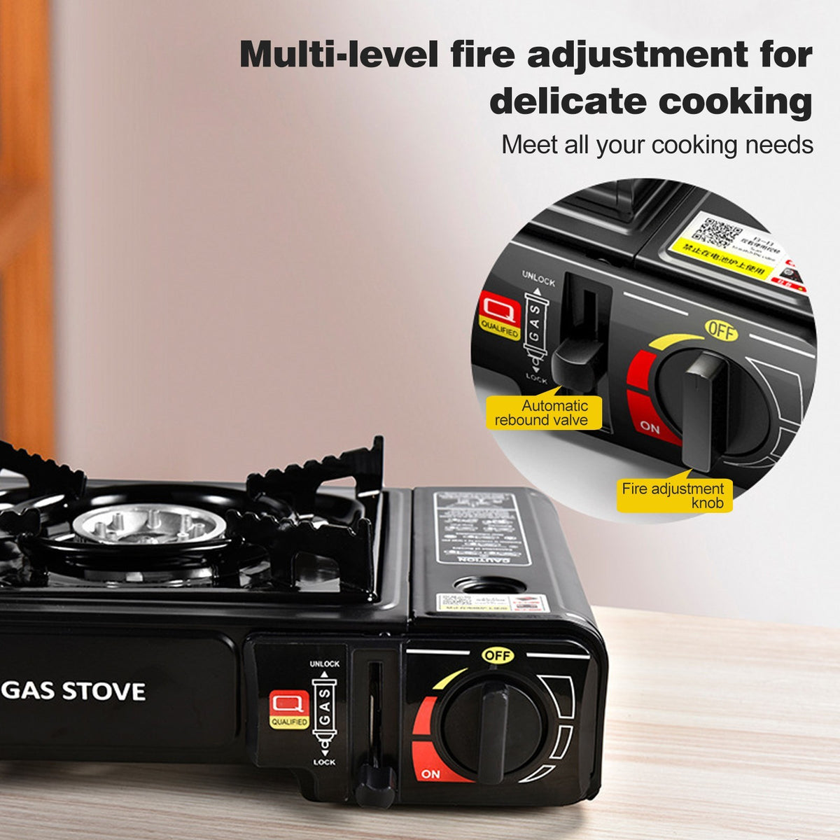 Portable Camping Stove with Carrying Case for Hiking and Emergencies