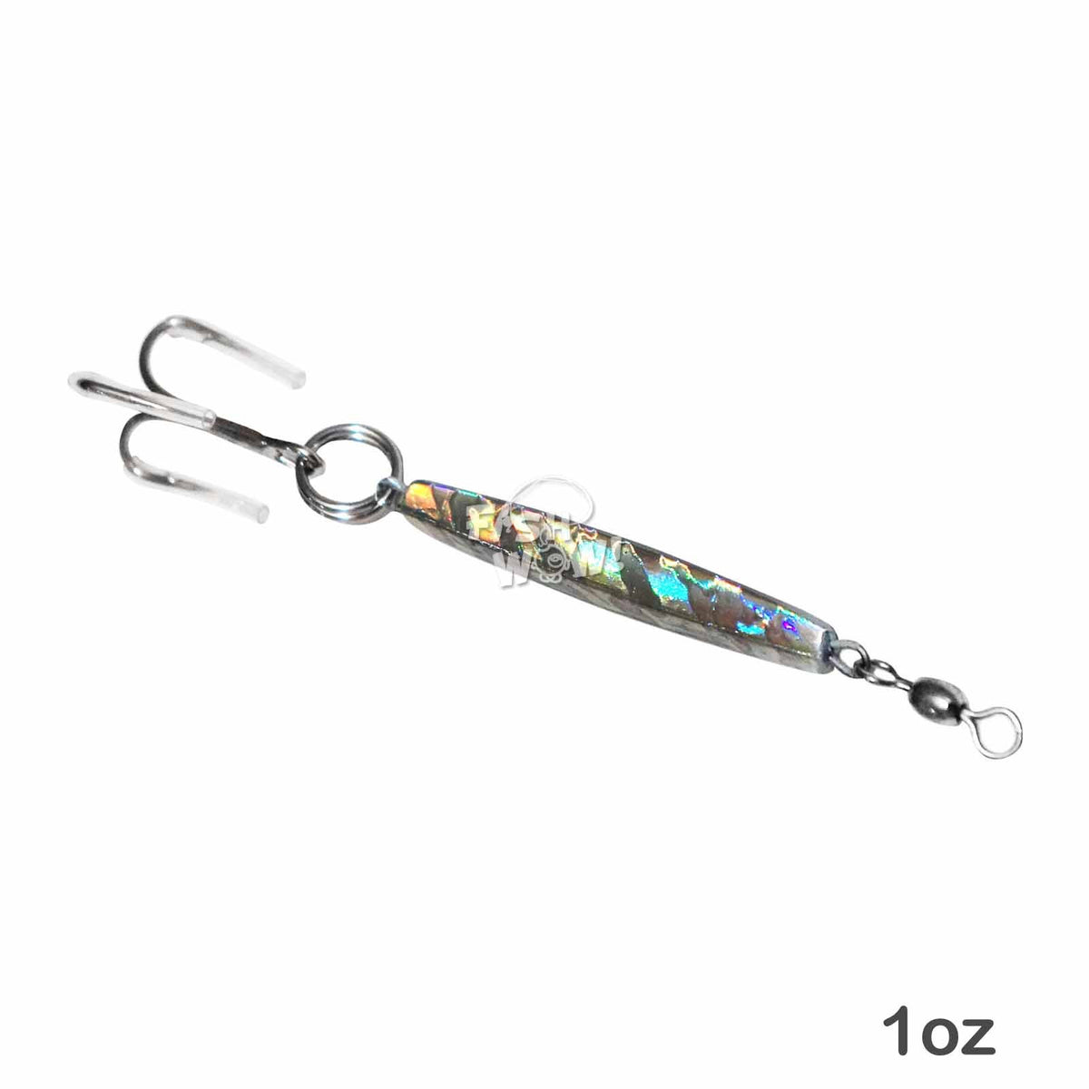 Fishing Diamond Jig with Treble Hook - 5 Pack 1oz Saltwater Lures