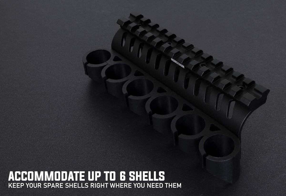 Shotgun Shell Holder for Mossberg 500/590 - 6 Shell Side Saddle, Durable & Easy Install