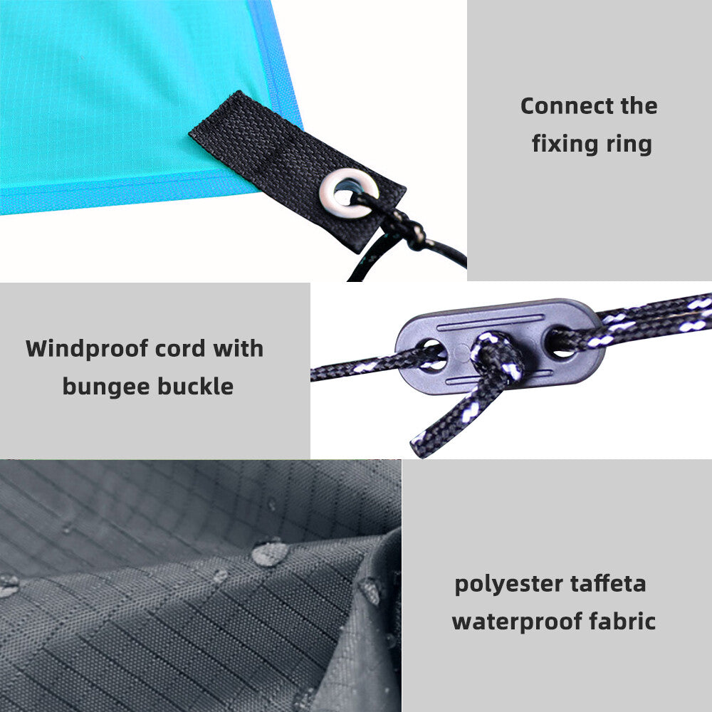 Waterproof Camping Tarp Shelter Rain Fly 10x10 ft for Outdoor Use