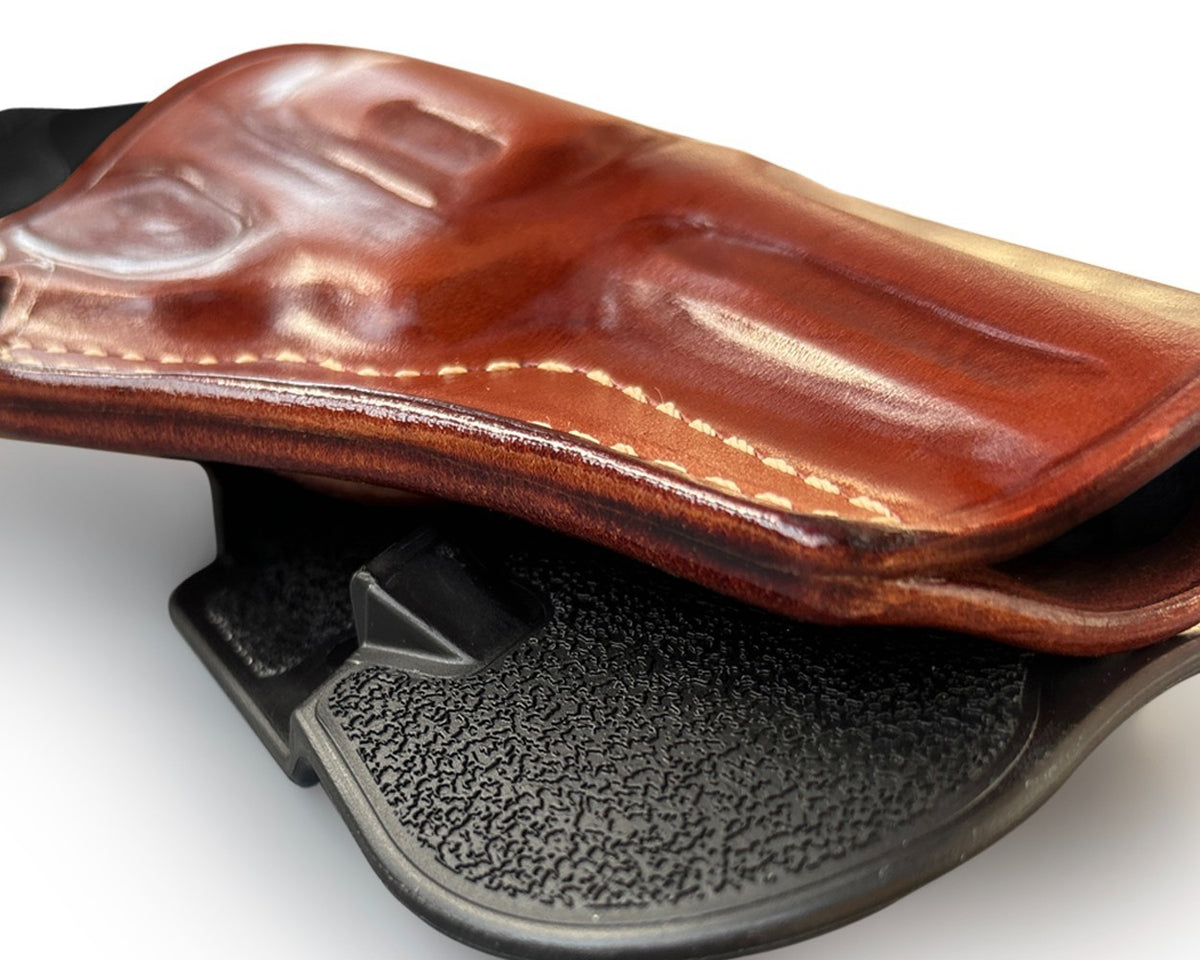 Leather Paddle Holster for Smith & Wesson Model 60 357 Magnum 3-Inch Barrel