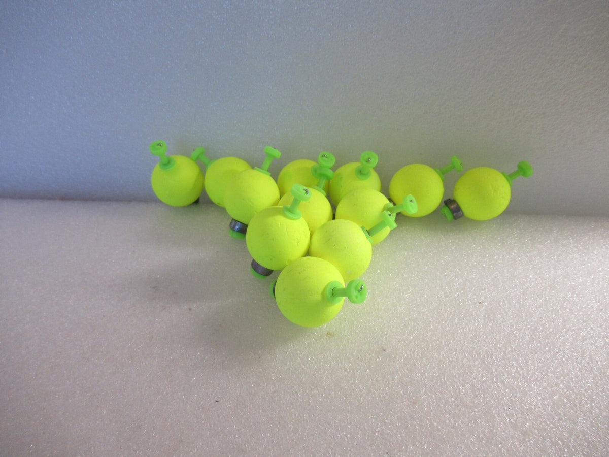 12 Pieces 1-inch Round Fishing Floats - Weighted Foam Bobbers for Tackle