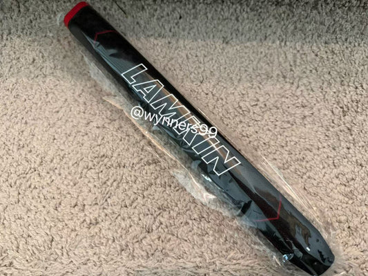 Lamkin SINK FIT Midsize Straight Putter Grip Black Red Rubber Golf Club Accessory