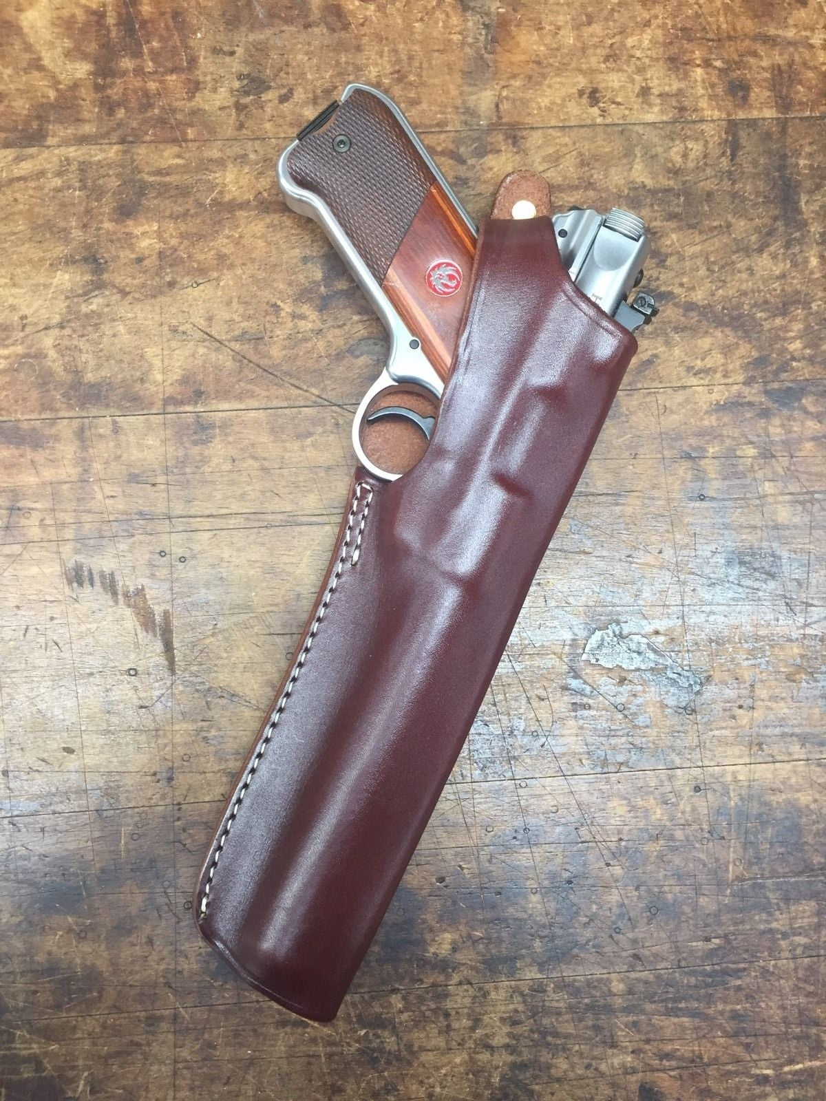Leather Holster for Ruger MK I II III IV with 6 7/8" Barrel - Brown