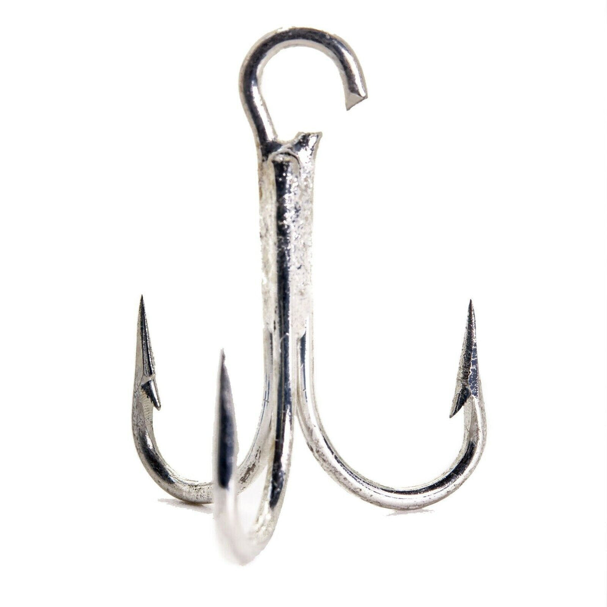 Treble Fishing Hooks Set - Size #4, 3x Strong Open Ring, 25 Pack