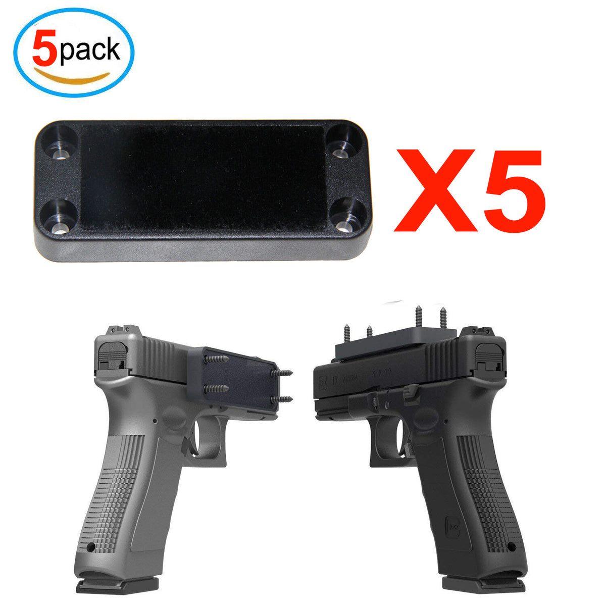 Magnet Concealed Gun Mount Holder for Desk Bed Table 25LB Capacity - Multiple Packs