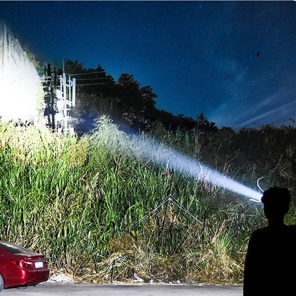 Rechargeable LED Headlamp with Zoomable Bright Light and Multiple Modes