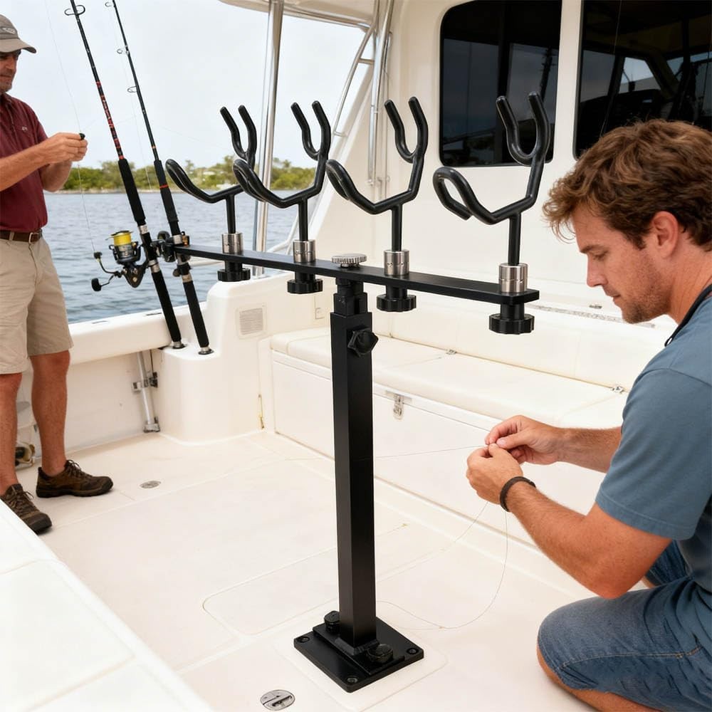 Fishing Rod Holder Rack for Trolling & Catfish - Holds Up to 4 Rods