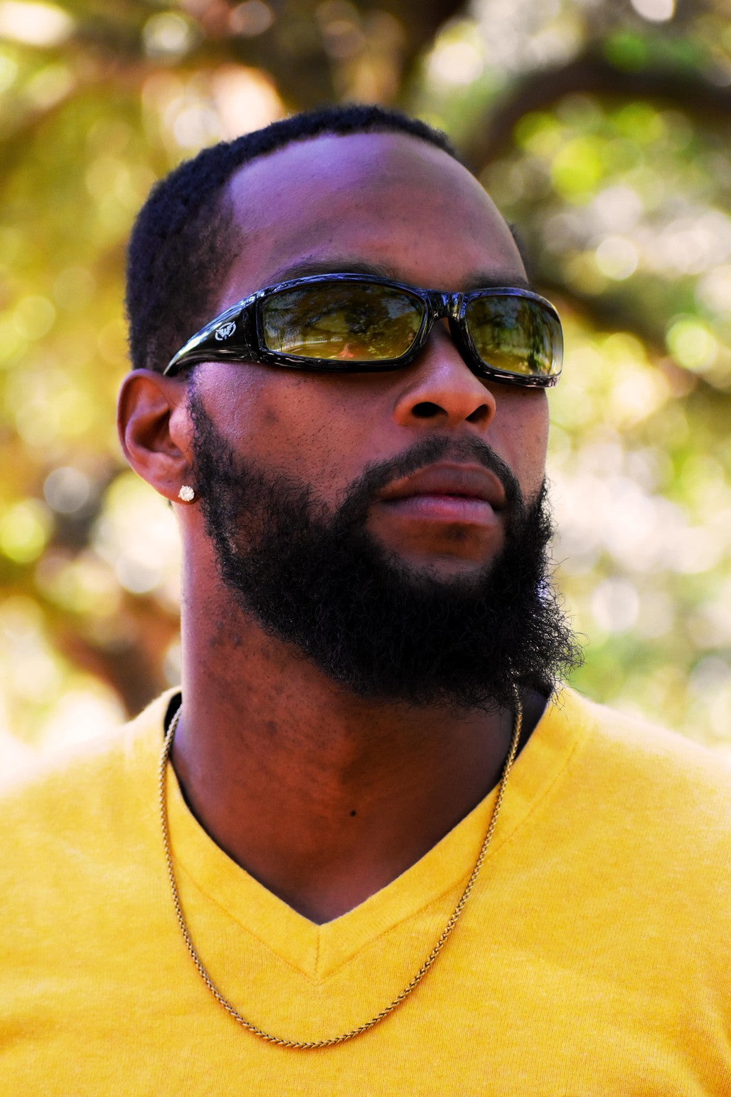 Photochromic Motorcycle Sunglasses with Anti-Fog Padded Frames Yellow & Smoke Lenses