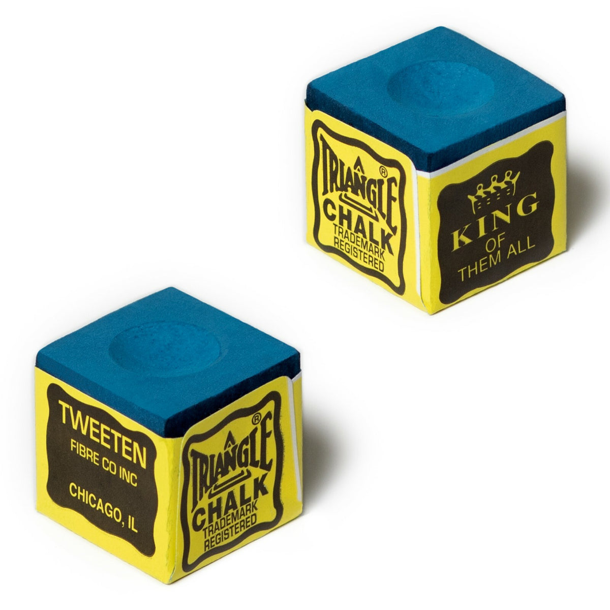 Triangle Blue Pool Cue Chalk – 2 Chalks, USA Made