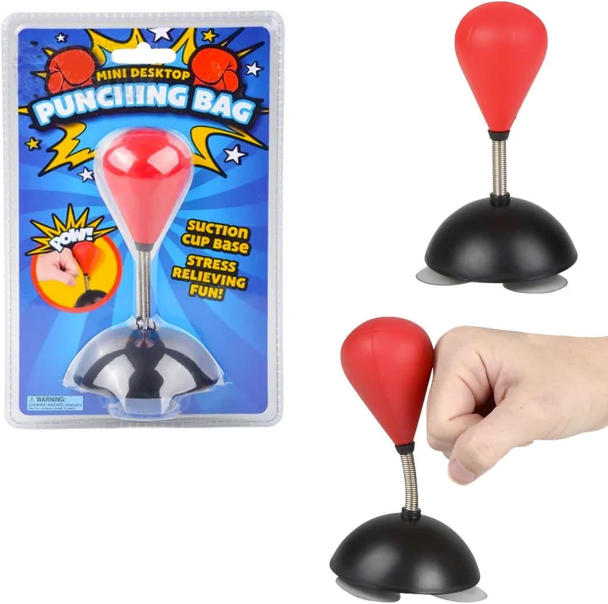 Desktop Punching Bag with Suction Base - Stress Relief & Party Toy