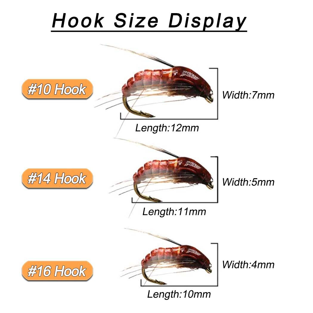 Fly Fishing Nymph Lure Set - Assorted Dry & Wet Flies for Trout & Bass