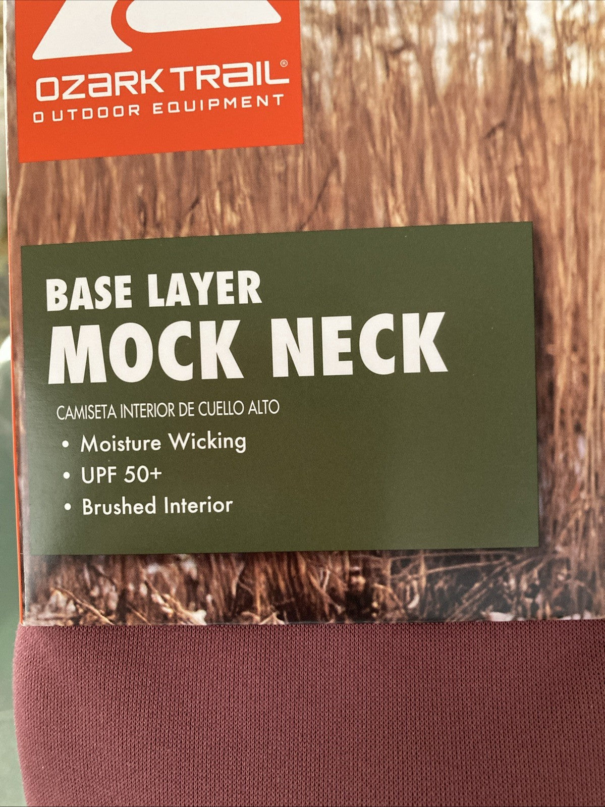 Size L Mock Neck Shirt for Women Base Layer Thermal Top - Wild Ginger