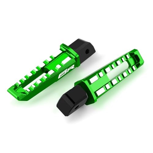 Motorcycle Passenger Foot Pegs for ZX6R 2003-2024 - CNC Aluminum Non-Slip Green