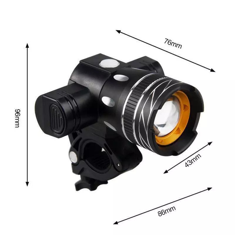 USB Rechargeable Bicycle Front and Rear LED Lights Set - Waterproof Cycling Lights