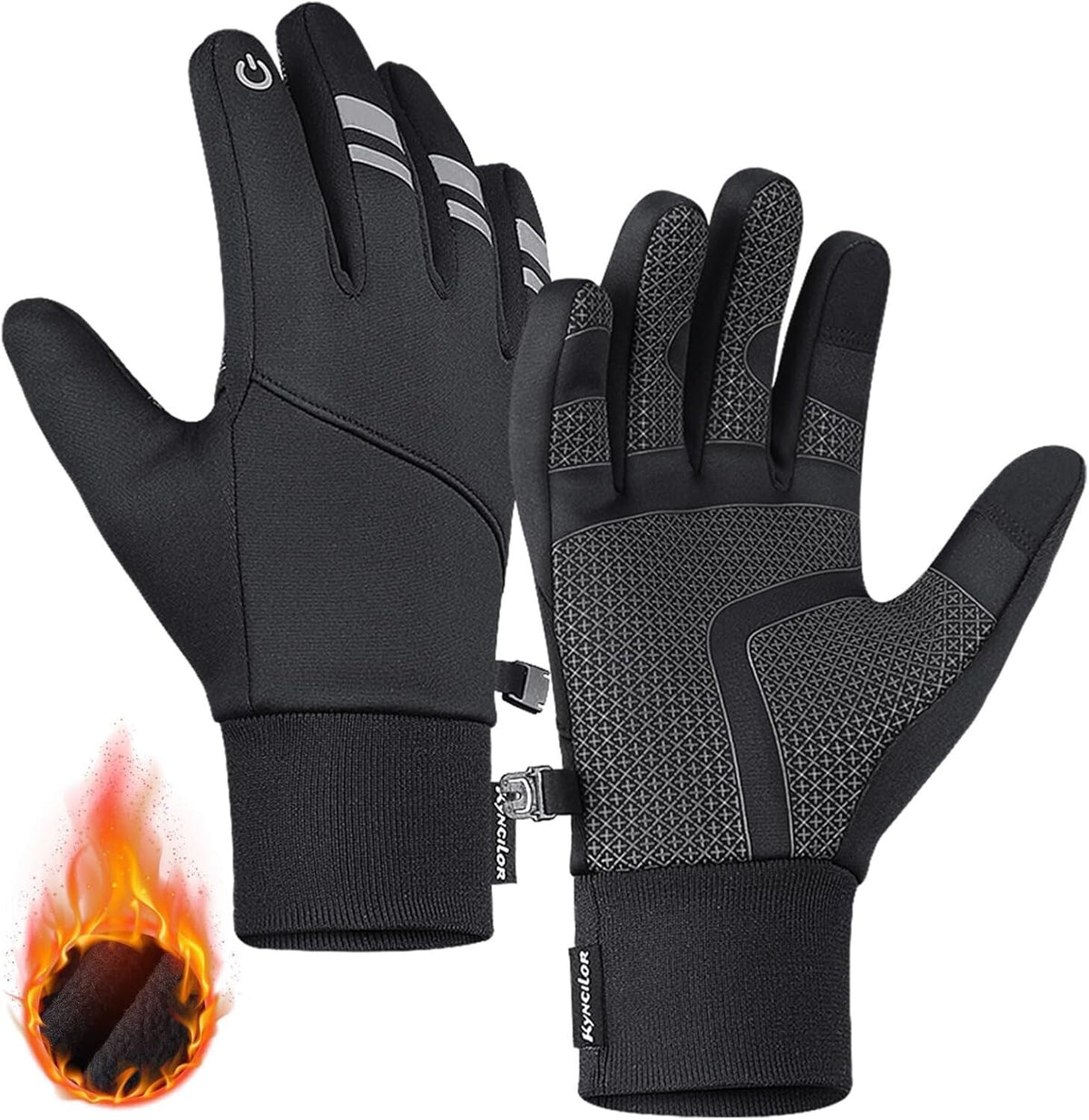 Winter Cycling Gloves Waterproof Touchscreen Thermal Gloves for Cold Weather