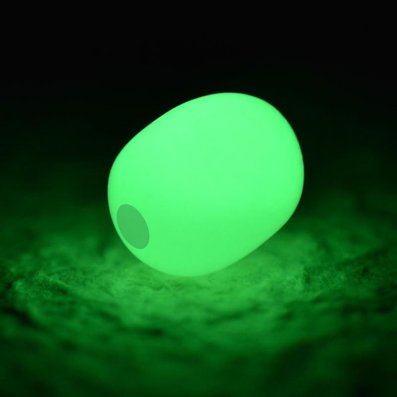 Luminous Green Fishing Beads Set for Deep Water Tackle - 100 Soft Round Baits