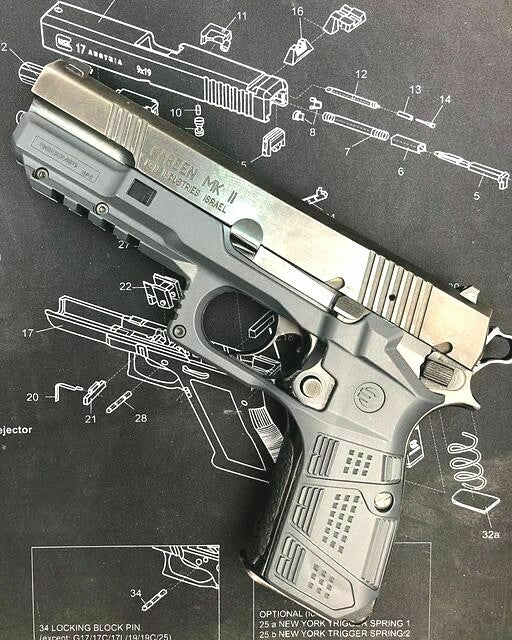 Grip and Rail System for Browning FN Hi Power HPC Black