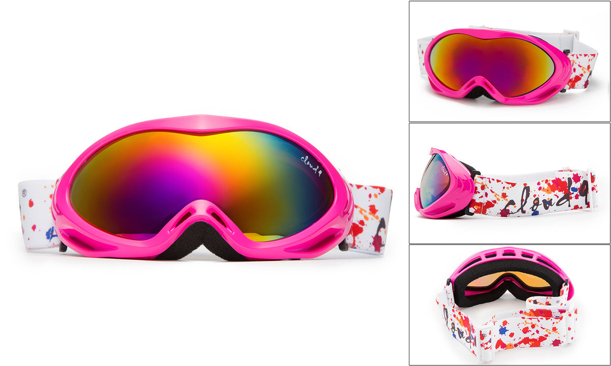 Kids Snow Ski Goggles Dual Lens Youth Ski Goggle with Pouch - Multiple Colors