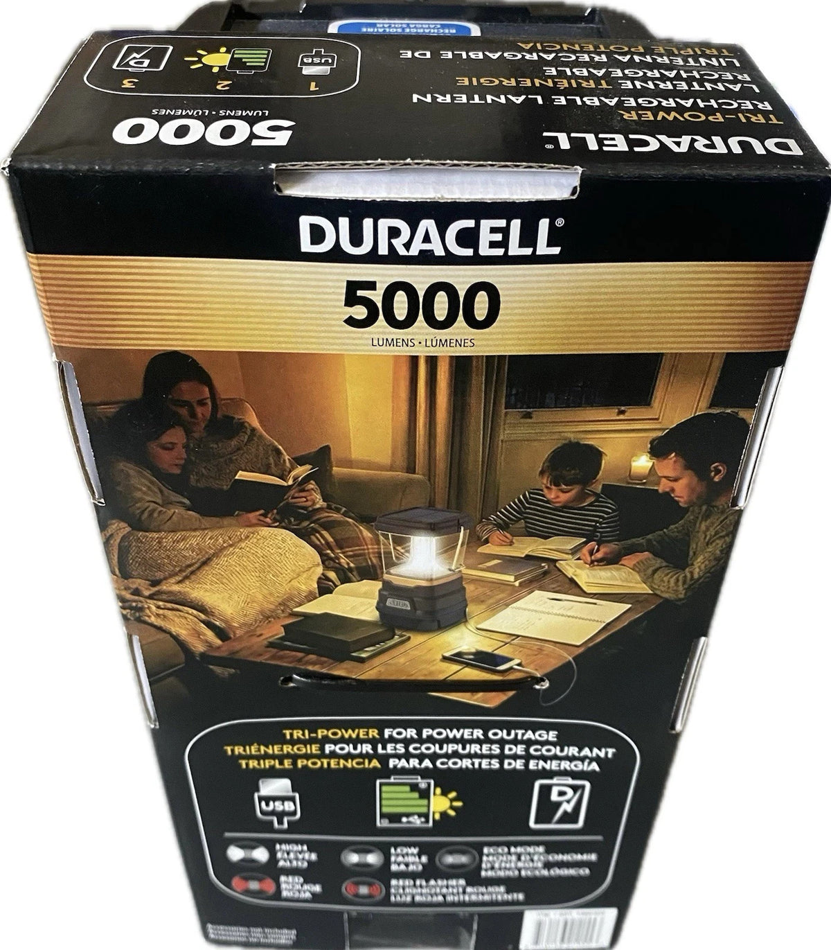 Rechargeable LED Lantern 5000 Lumens Solar USB-C D Battery Powered