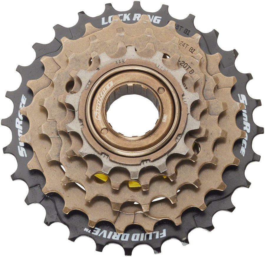 5-Speed Bicycle Freewheel 14-28T for HG Drivetrains Black & Brown