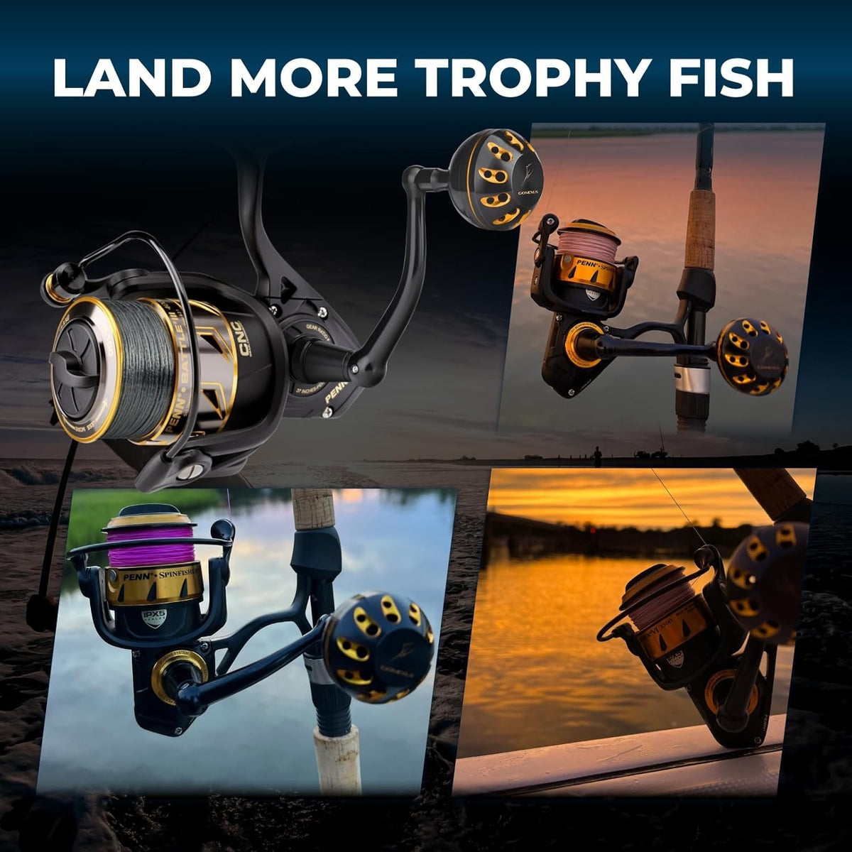 Fishing Reel Handle Upgrade for Penn Battle II/III/IV - Longer Power Crank & Ergonomic Grip
