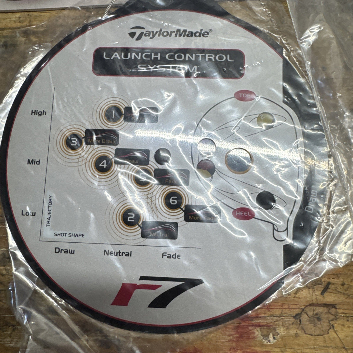 TaylorMade R7 Launch Control System Wheel With Tool & Bag