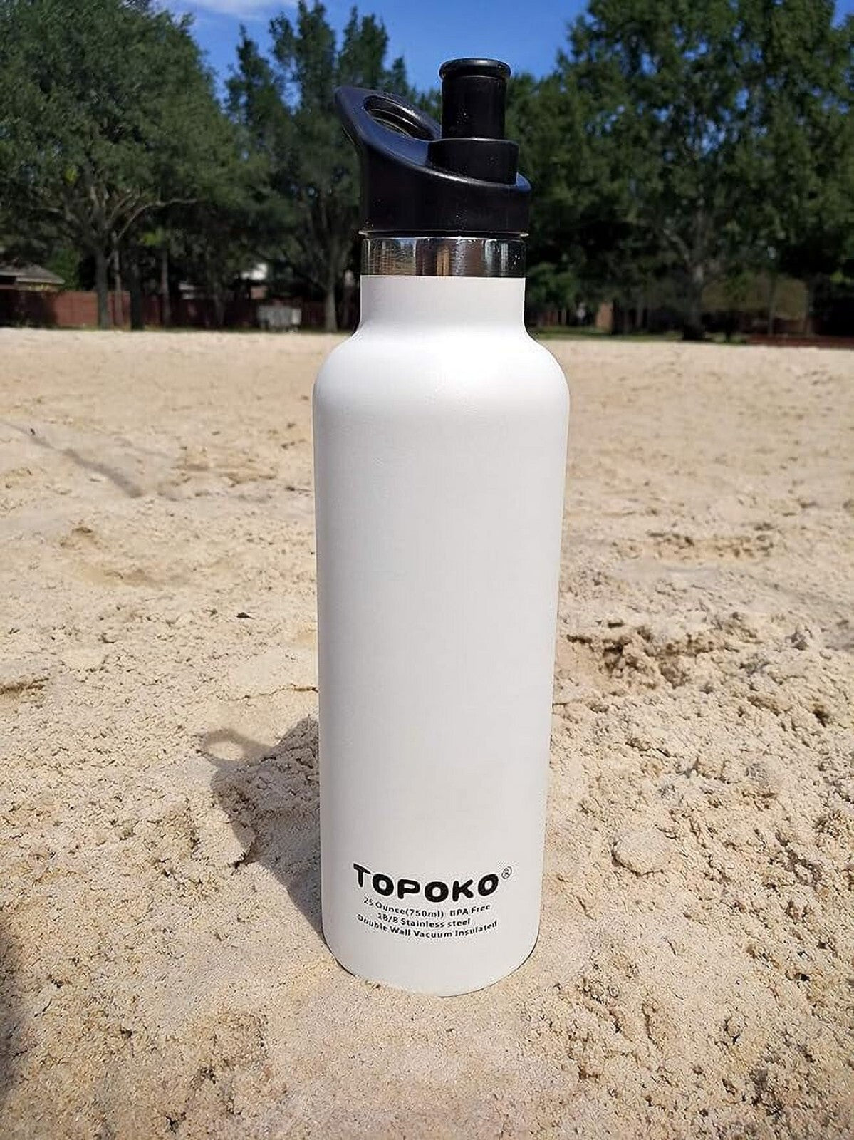 25 oz Stainless Steel Water Bottle with Double Wall Insulation and Bite Valve