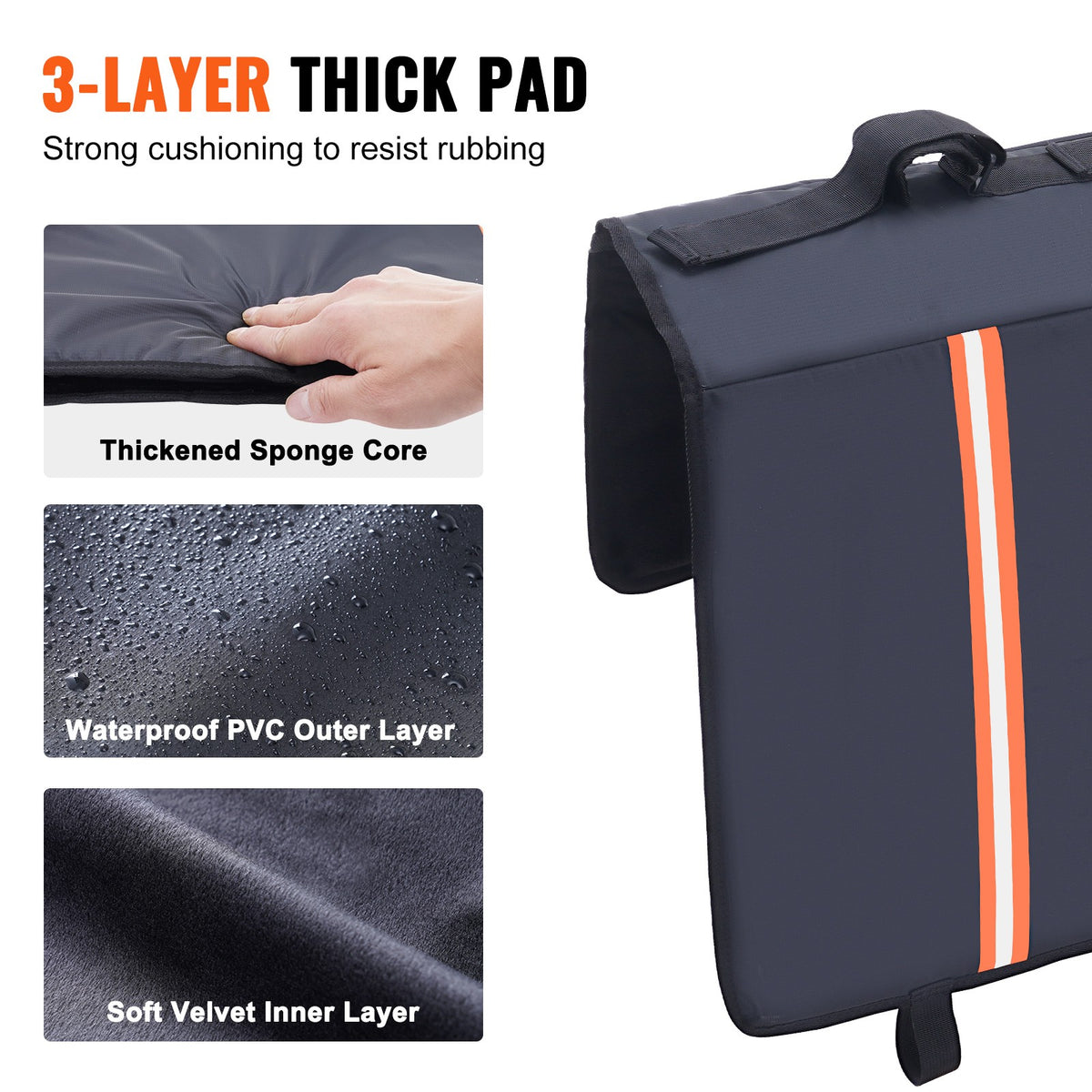 53-Inch Bike Tailgate Pad for Pickup Trucks - Fits 5 Bikes, Waterproof & Protective