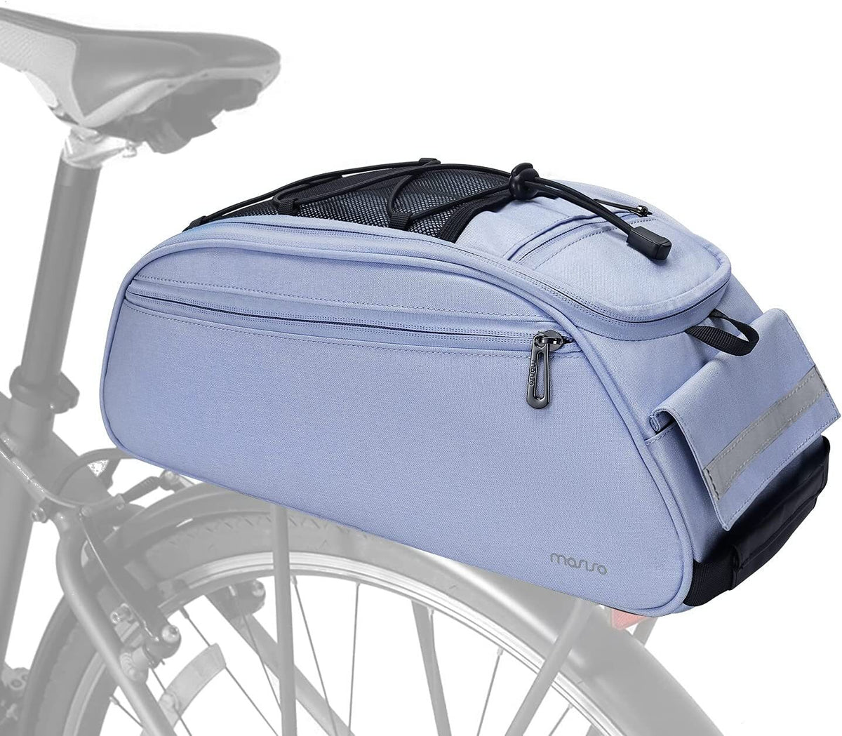 Waterproof Bicycle Rack Bag with Large Capacity and Reflective Strip - Rear Seat Pouch for Cycling