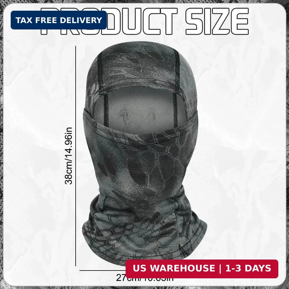 Camo Balaclava Ski Mask UV Face Cover for Motorcycle Hunting