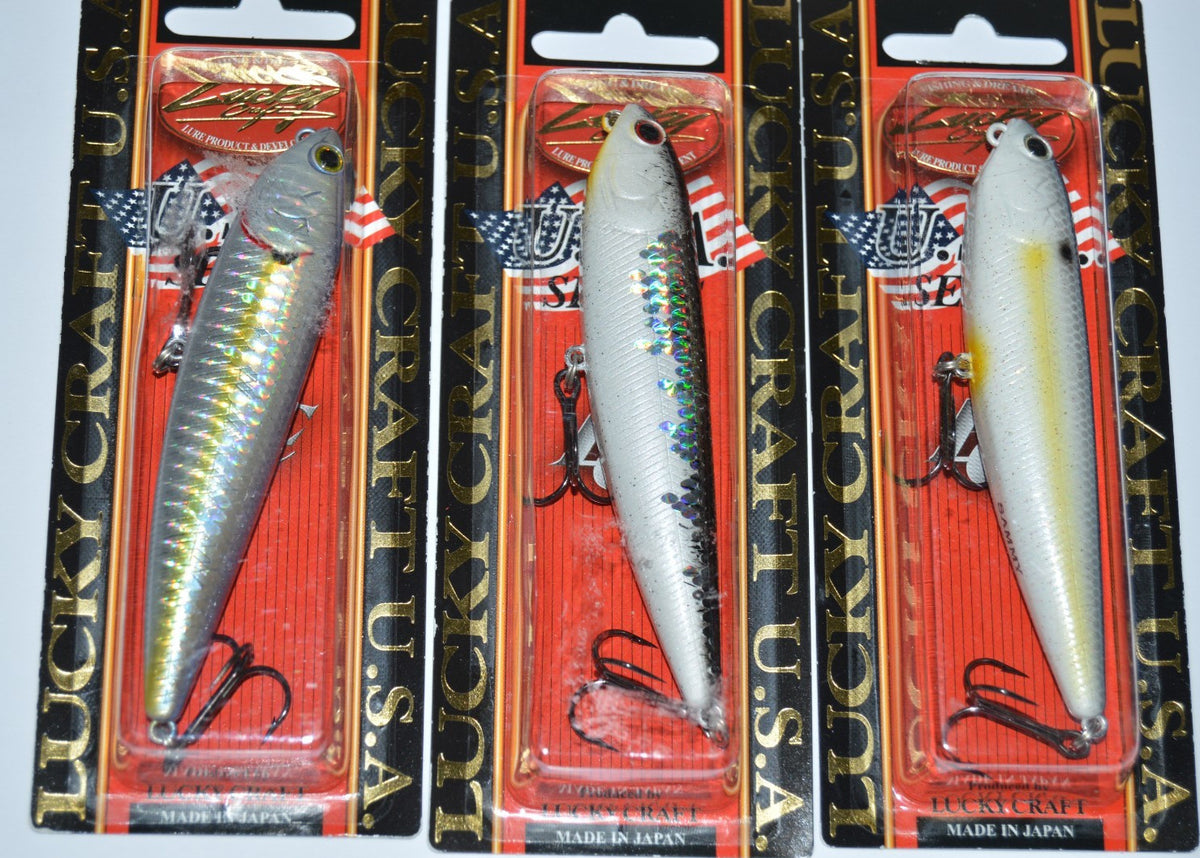 Fishing Lures Set - 3 Lucky Craft Sammy Topwater Baits 4" 1/2oz Assortment
