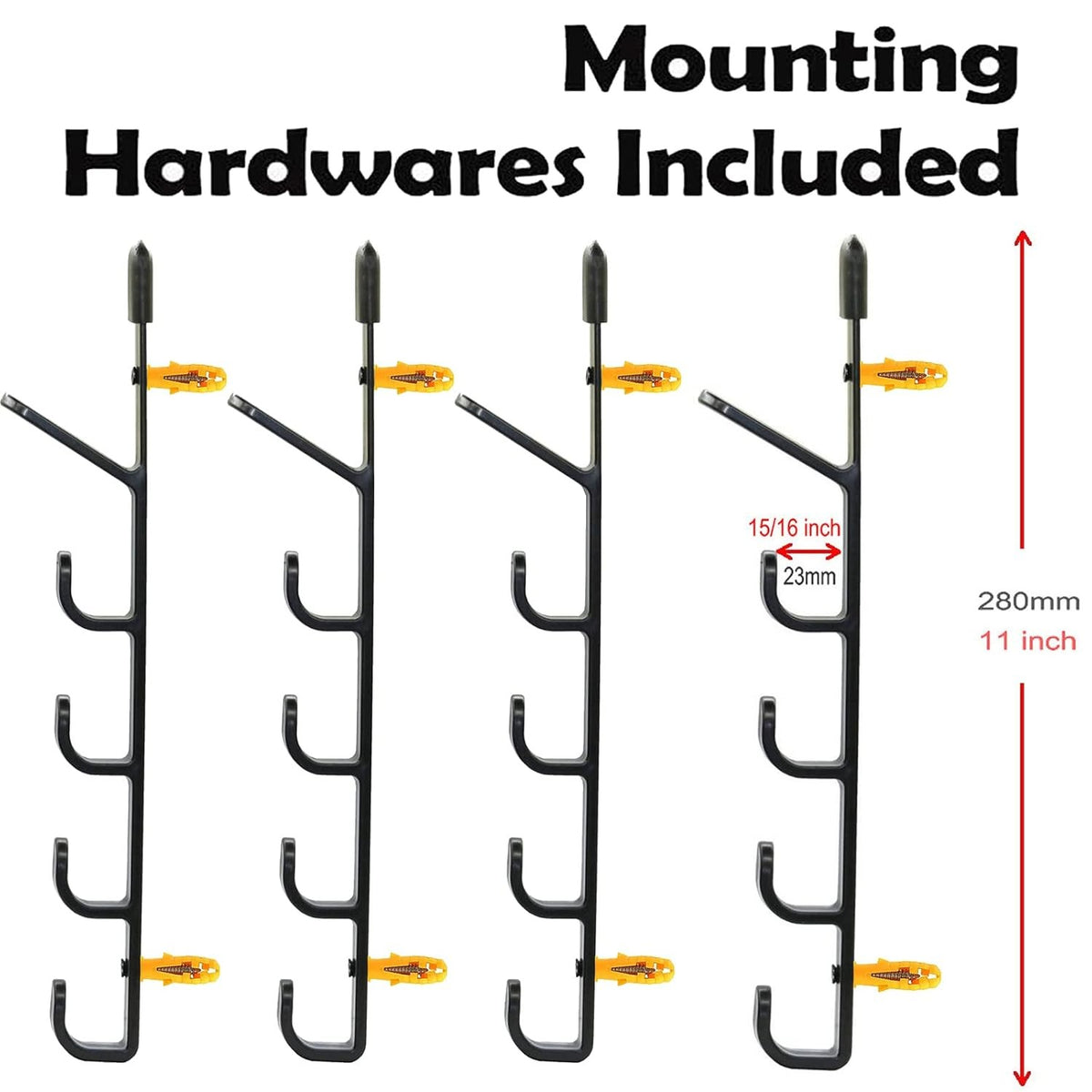 Wall Mount Golf Club Storage Rack Organizer - Holds Up to 10 Clubs