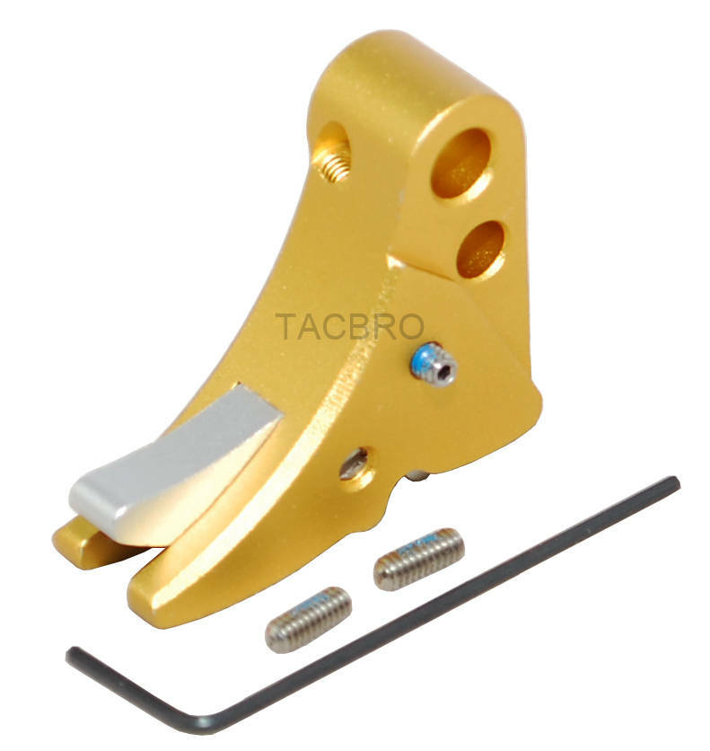 Anodized Aluminum Trigger Shoe with Safety for Gen 1-3 - Multiple Colors
