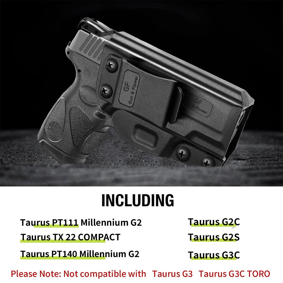 Concealed Carry Gun Holster for Taurus G3C G2C G2S PT111 Millennium TX22 Compact
