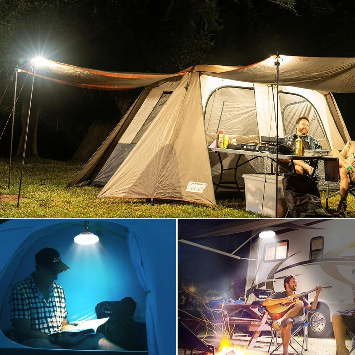 Rechargeable Solar Camping Lantern with Remote, Waterproof & Bright LED Light