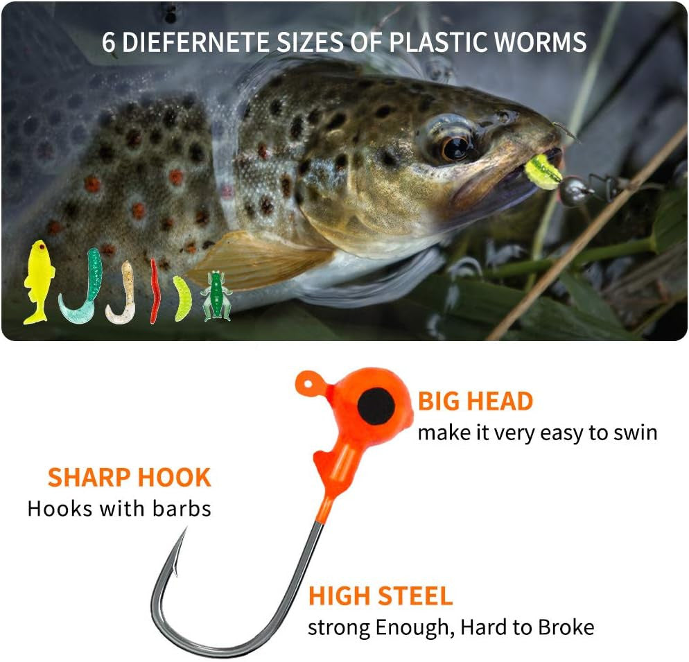 Fishing Lures Kit for Freshwater & Saltwater Bass Trout Salmon Tackle Set