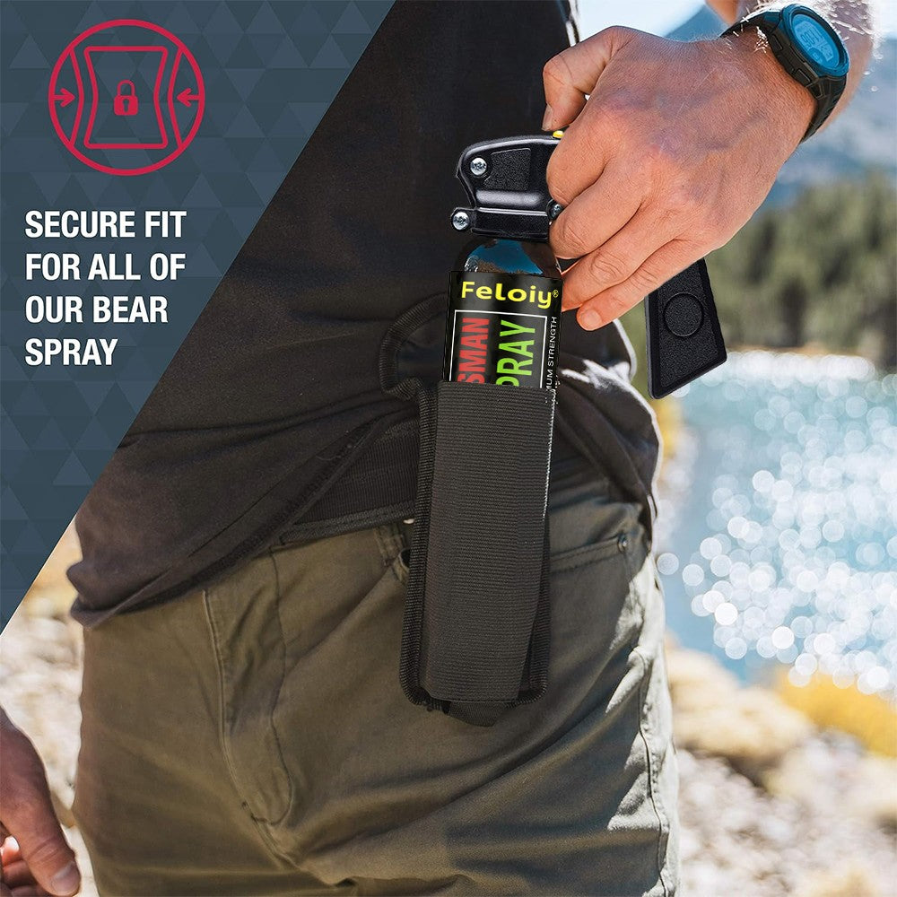 Feloiy Bear Spray 16oz with Holster - Powerful Pepper Deterrent
