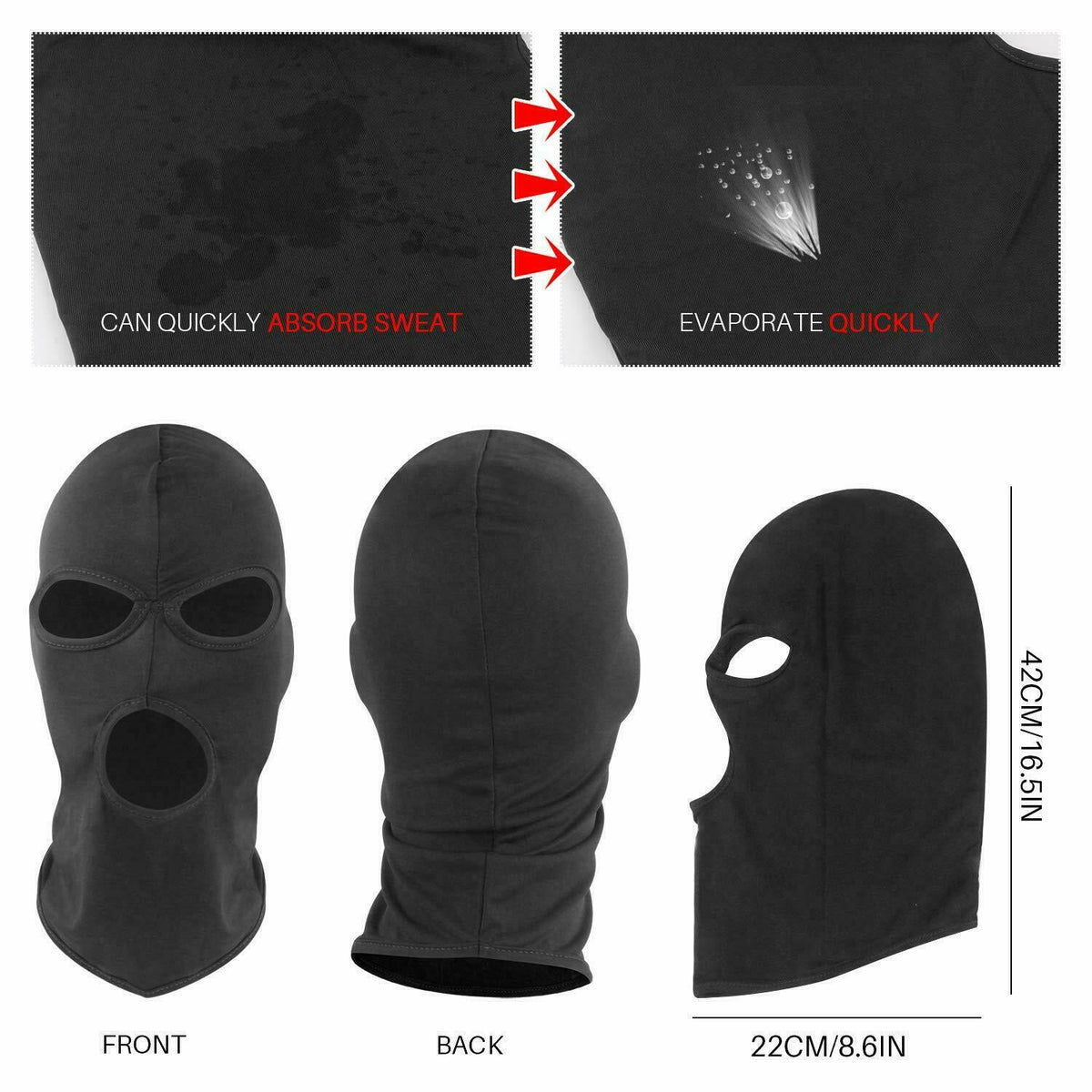 Breathable Open Eyes Open Mouth Tactical Balaclava Face Mask Unisex