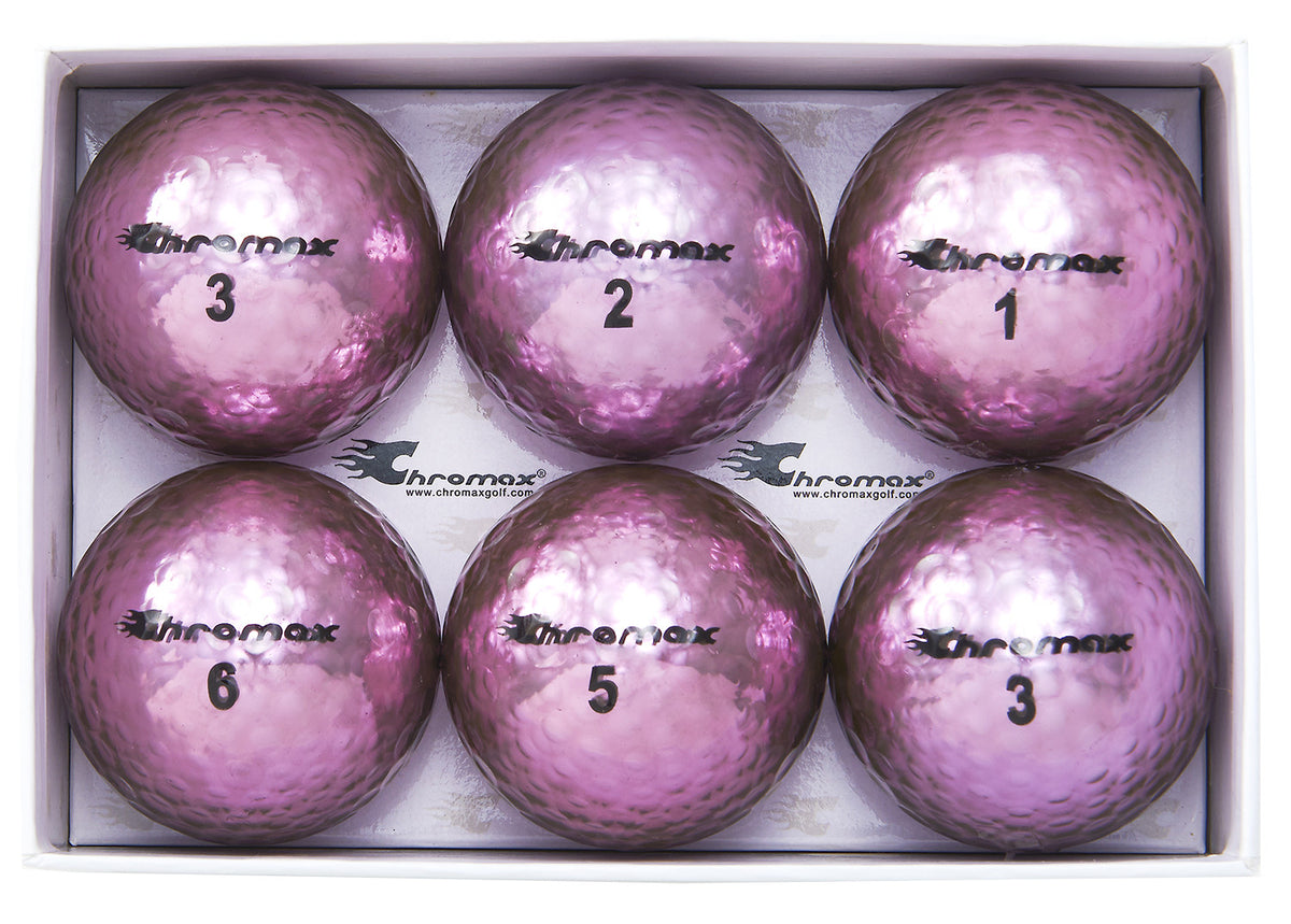 High Visibility Metallic Golf Balls 6 Pack - Multiple Colors