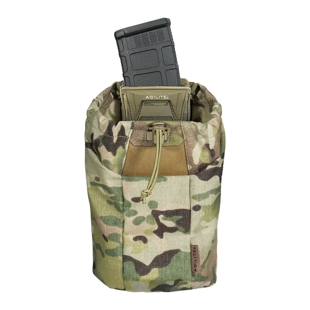 Tactical Auto-Deploy Dump Pouch for Magazines - Green, 5 Capacity