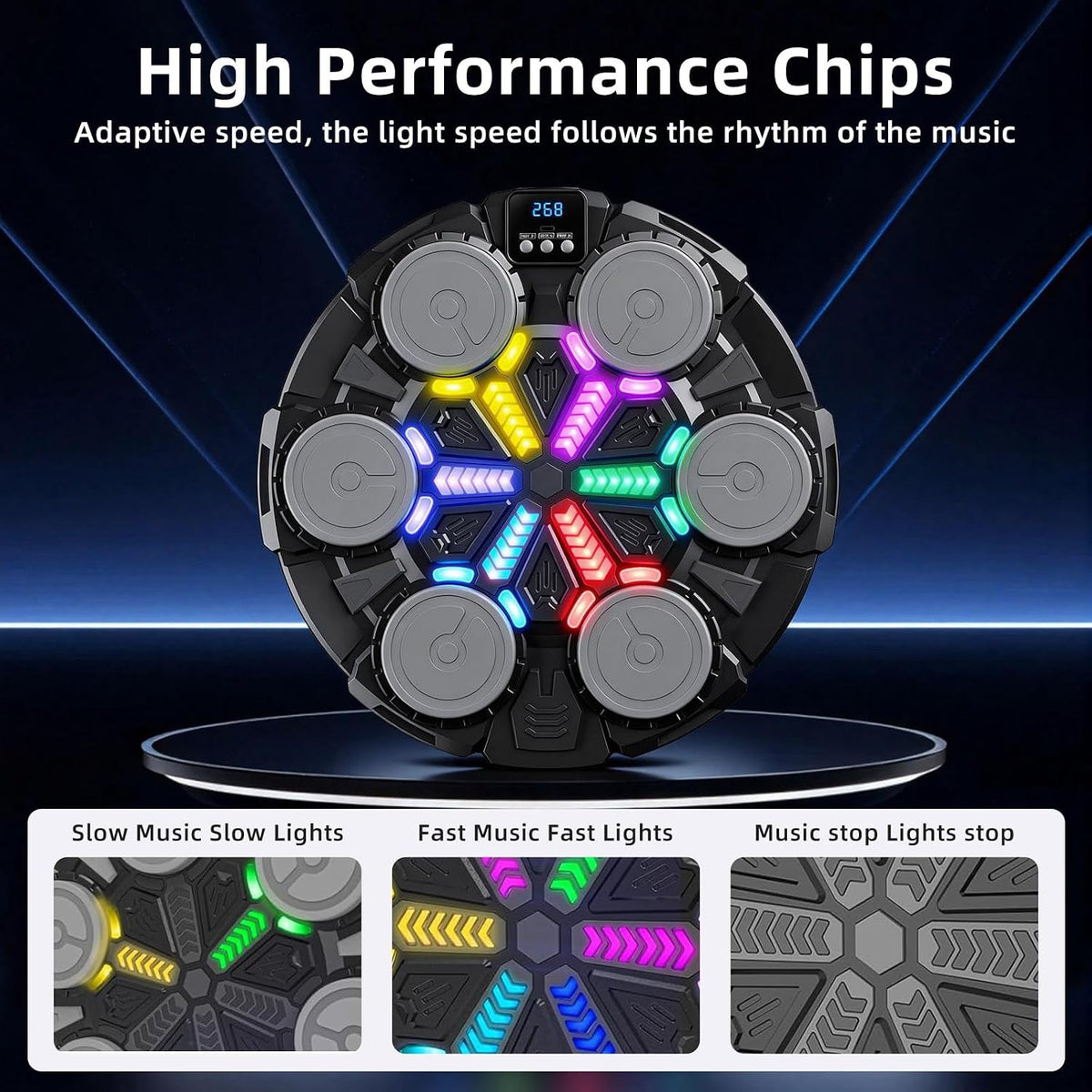 Bluetooth Wall-Mounted Boxing Machine for Kids & Adults, Home Gym Equipment