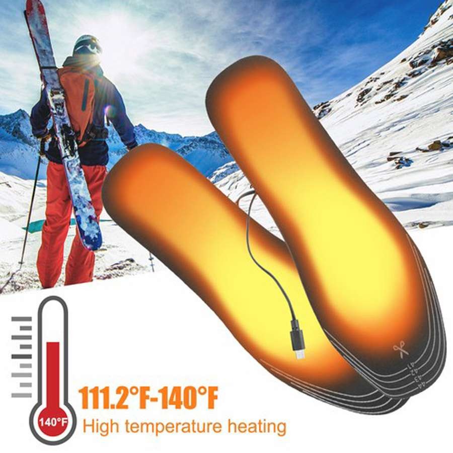 Rechargeable Heated Insoles for Winter Foot Warmth, Unisex, Cuttable