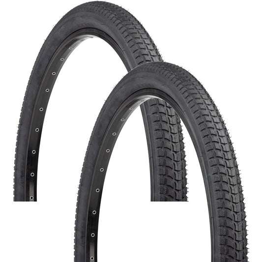2 Pack Bicycle Tires 26 x 2.125 Clincher Wire Bead for Cycling, Black