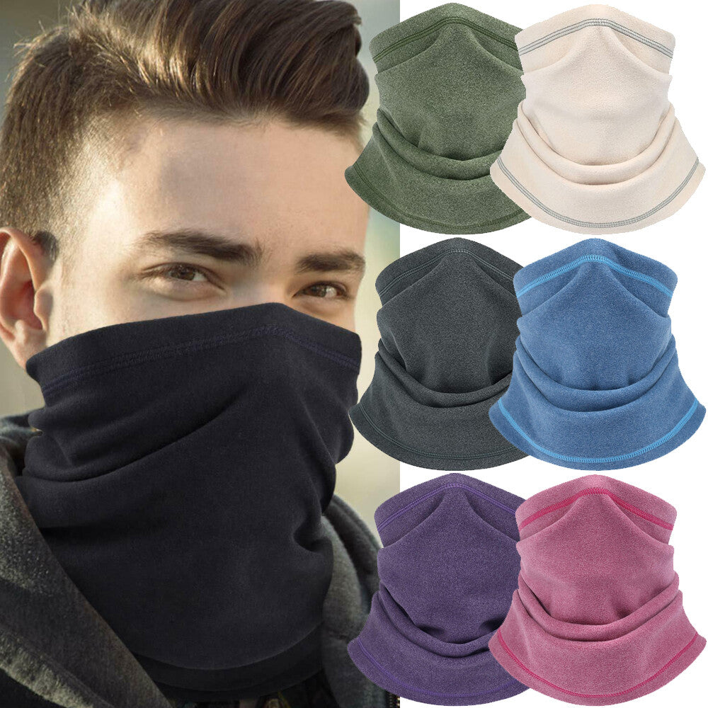 Winter Windproof Fleece Neck Gaiter Face Mask Scarf for Cold Weather