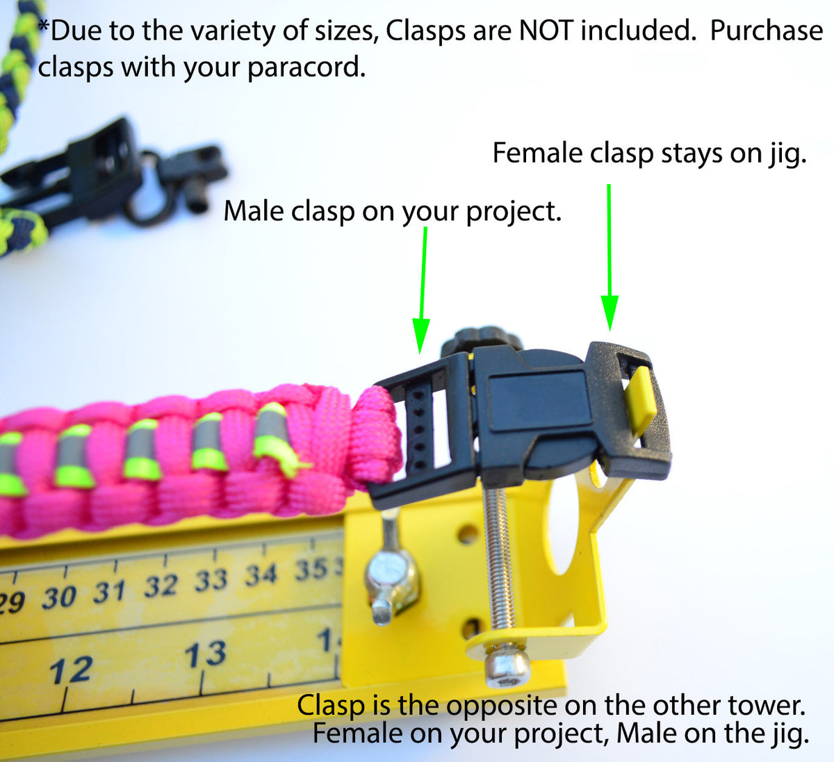 31-Inch Paracord Jig for Bracelets Belts & Slings - Adjustable Aluminum Tool
