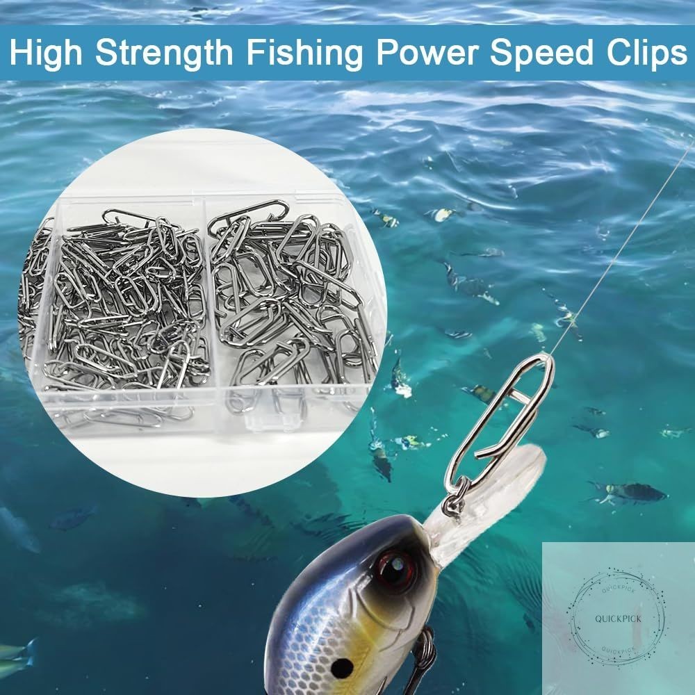 200Pcs Fishing Speed Clips Set - Stainless Steel Quick Change Lure Connectors