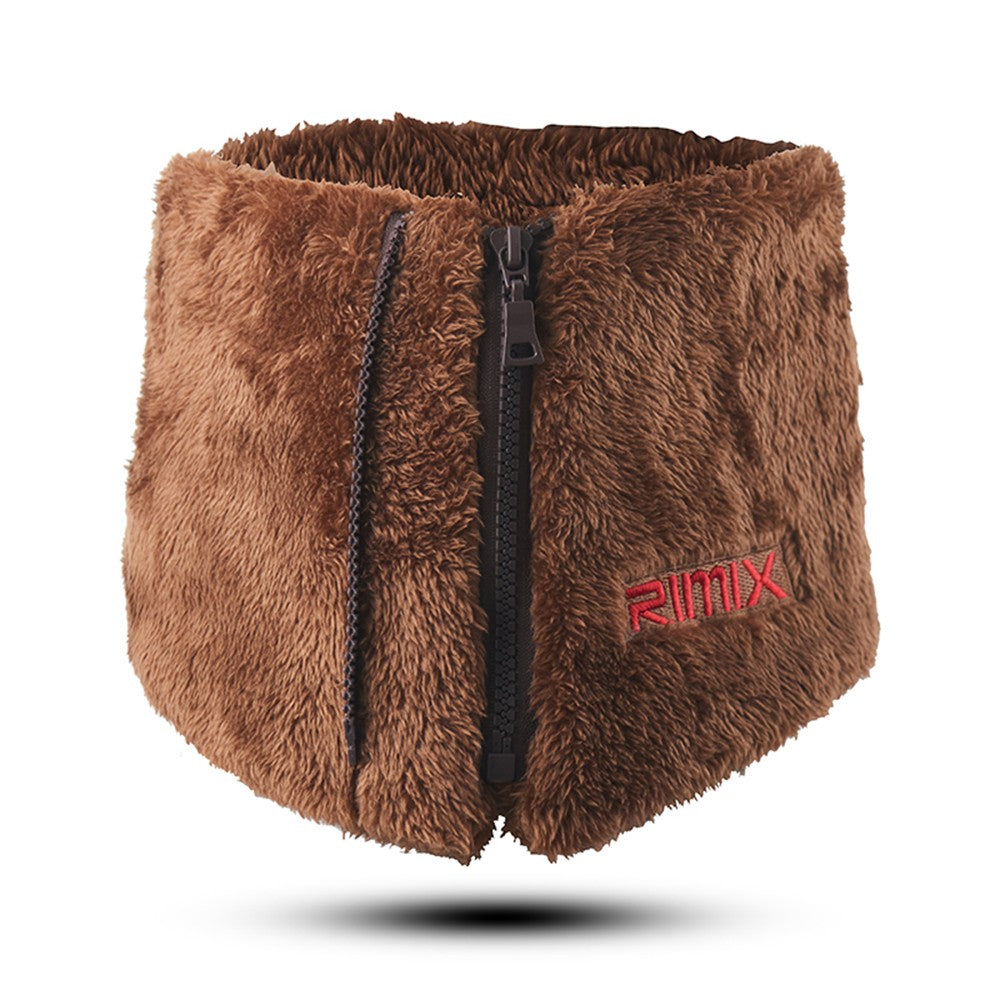 Winter Neck Warmer Gaiter with Zipper for Outdoor Ski Cycling Fleece Collar