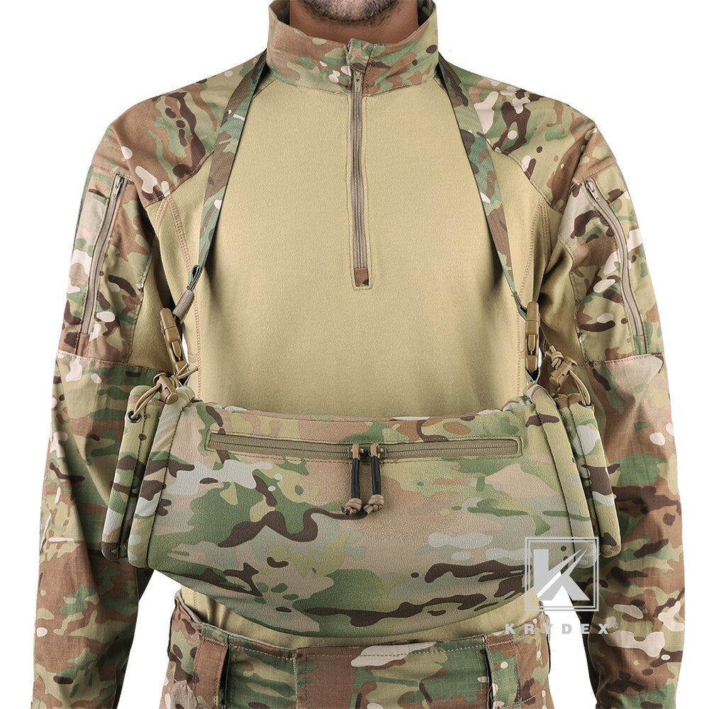KRYDEX Tactical Soft Shell Hand Warmer Vest with Removable Neck Strap