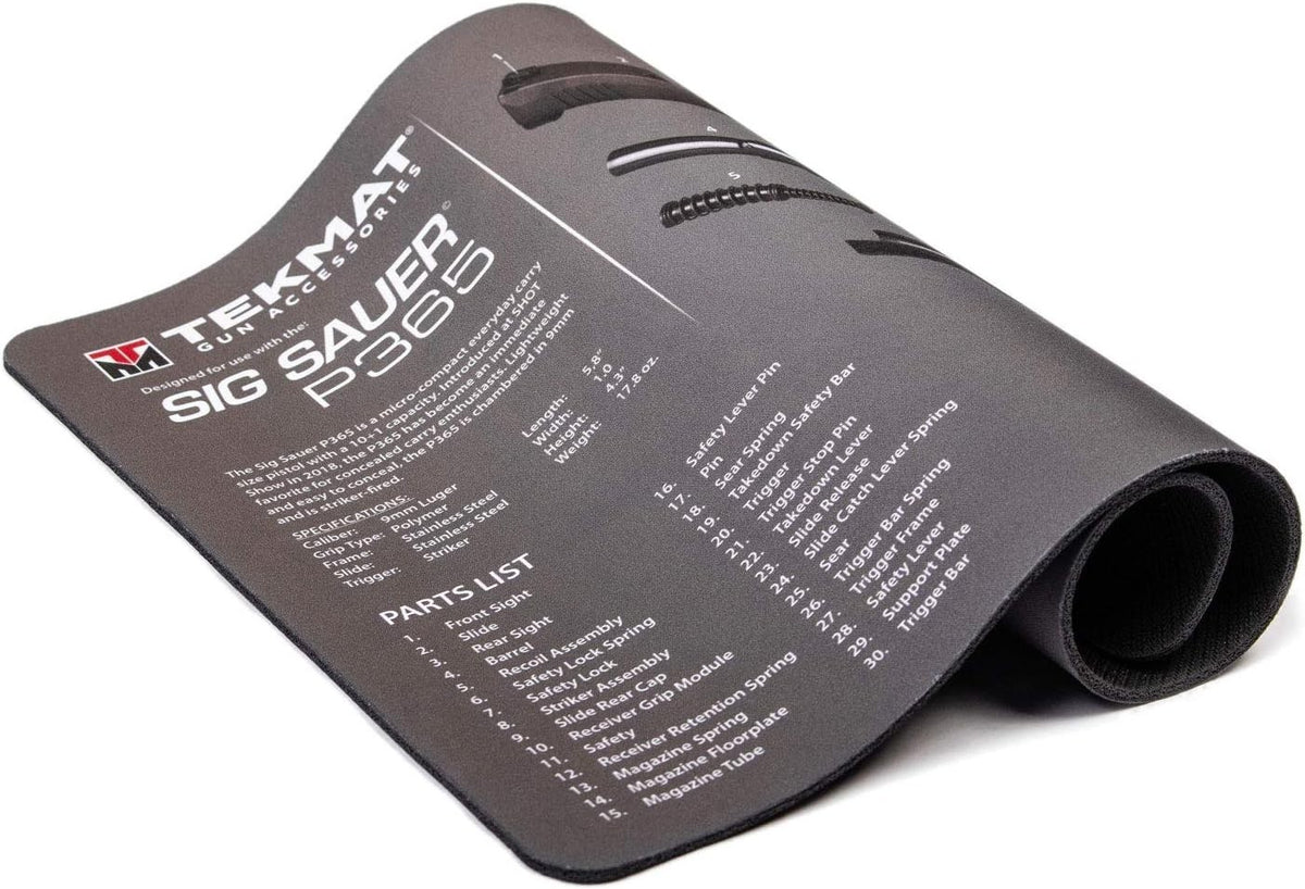 Gun Cleaning Mat Waterproof Scratch Proof 11x17 for Sig Sauer P365